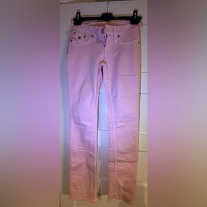 True Religion Pink Straight Leg Jeans